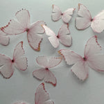 Light Pink Pre-cut Edible Wafer Butterflies