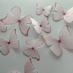 Light Pink Pre-cut Edible Wafer Butterflies