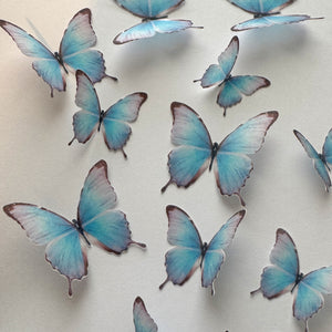 Blue & Purple Pre-cut Edible Wafer Butterflies