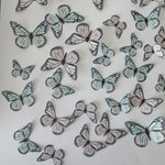 Pink & Green Pre-cut Edible Wafer Butterflies