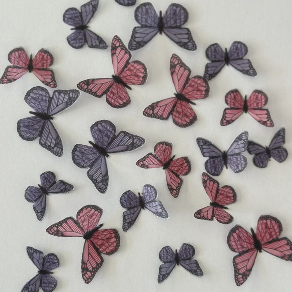 Purple & Pink Taylor Swift Pre-cut Edible Wafer Butterflies