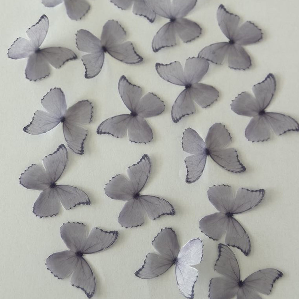 Purple Pre-cut Edible Wafer Butterflies