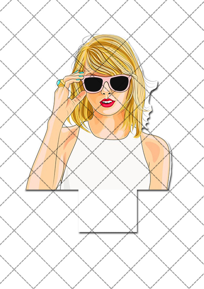 Taylor Swift Large Pre-cut Edible Wafer Card Topper