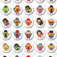 Superheroes Pre-cut Mini Edible Cupcake or Cookie Toppers