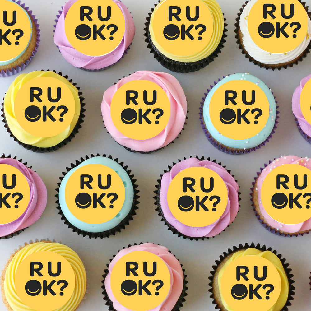 RUOK Pre-cut Mini Edible Cupcake or Cookie Toppers