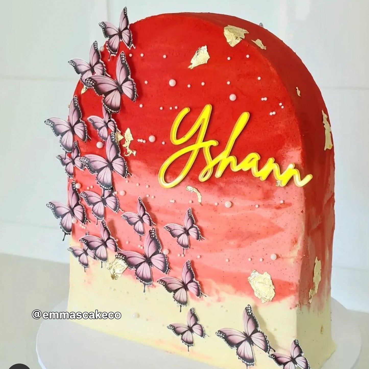 Pink & Black Pre-cut Edible Wafer Butterflies
