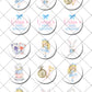 Alice In Wonderland Inspired Pre-cut Edible Cupcake or Cookie Toppers