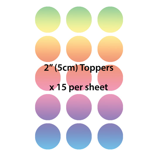 2" Pre-cut Custom Edible Cupcake or Cookie Toppers