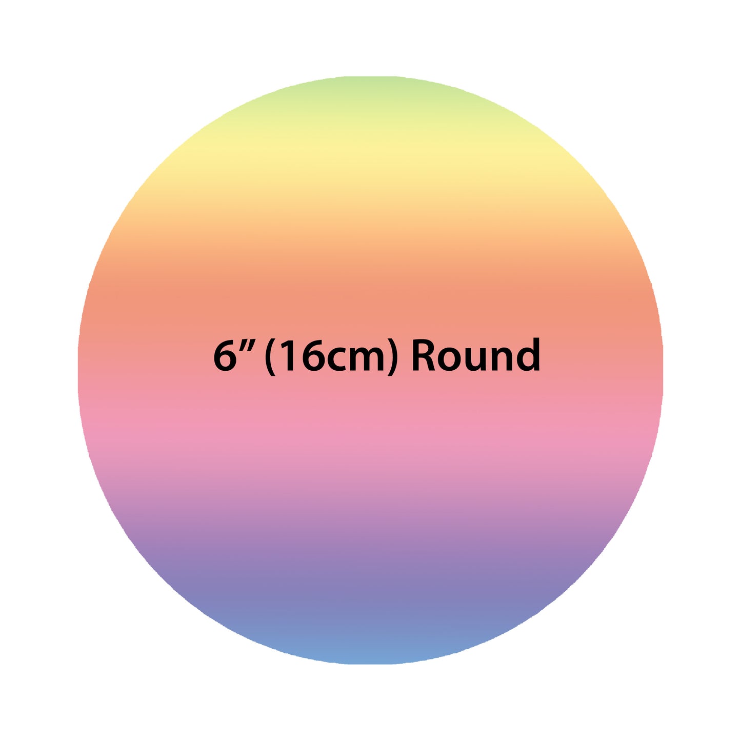 6" Round Pre-cut Custom Edible Icing Image Cake Topper
