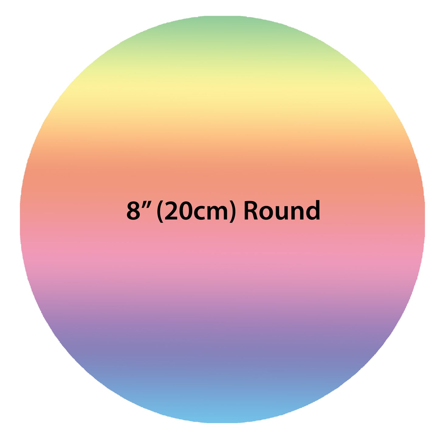 8" Round Pre-cut Custom Edible Icing Image Cake Topper
