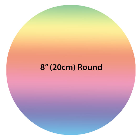 8" Round Pre-cut Custom Edible Icing Image Cake Topper