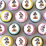 Halloween Skeleton Skull Pre-cut Mini Edible Icing Cupcake or Cookie Toppers