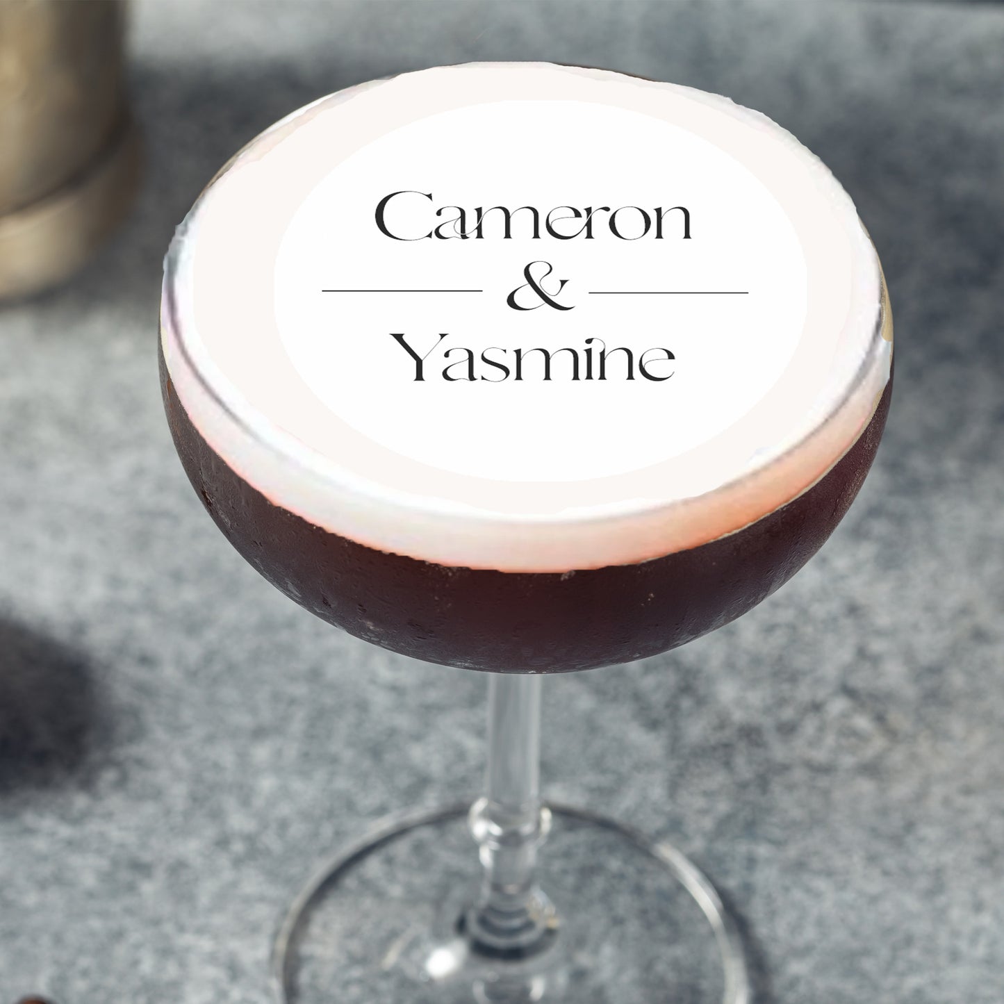 Wedding Engagement Birthday Edible Cocktail Drink Toppers