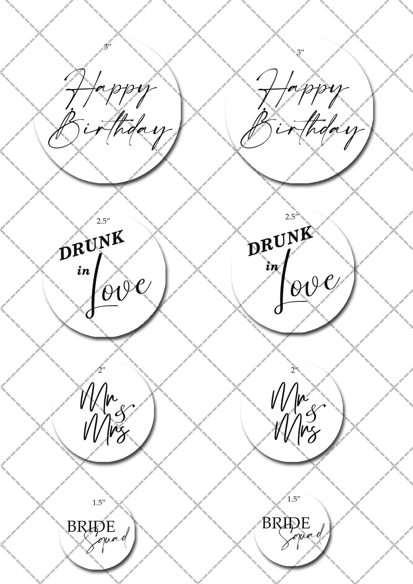 Sample Pack Edible Cocktail Drink Toppers – Deezee Designs