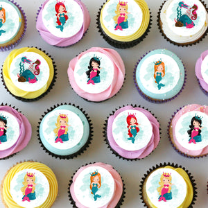 Mermaid Under The Sea Mini Edible Cupcake or Cookie Toppers