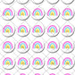 Rainbow Brights Pre-cut Mini Edible Cupcake or Cookie Toppers