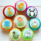 Jungle Animal Safari Edible Cupcake Toppers