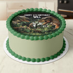 Dinosaurs Pre-cut Round Edible Cake Topper