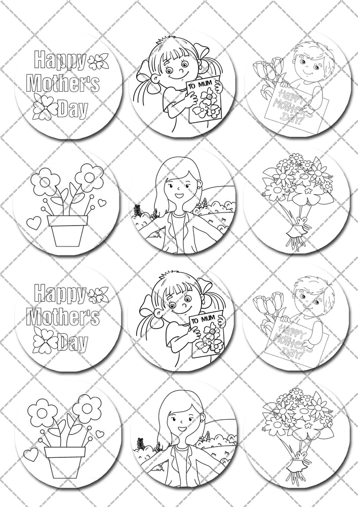 Mothers Day Pre-cut PYO Cookie Toppers