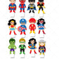 Superheroes Spiderman Superman Pre-cut Edible Stand-Up Wafer Card Cupcake Toppers