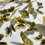 Gold & Black Pre-cut Edible Wafer Butterflies