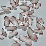 Pink Pre-cut Edible Wafer Butterflies