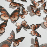 Orange Pre-cut Edible Wafer Butterflies