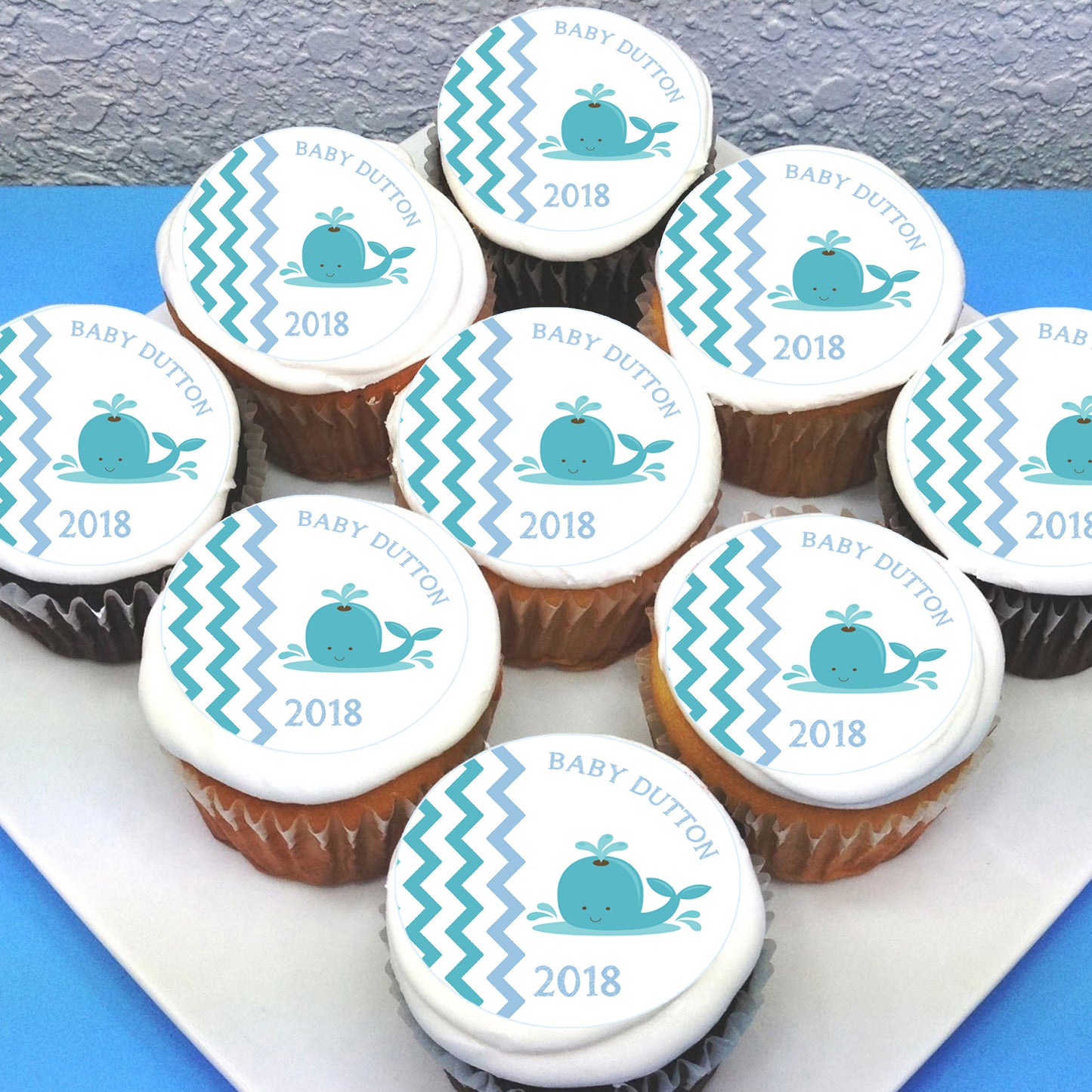 Baby Shower Edible Cupcake Toppers