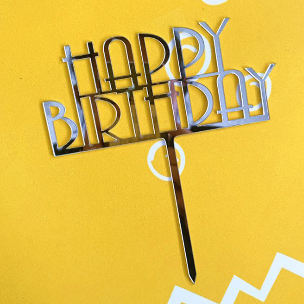 Happy Birthday Acrylic Cake Topper