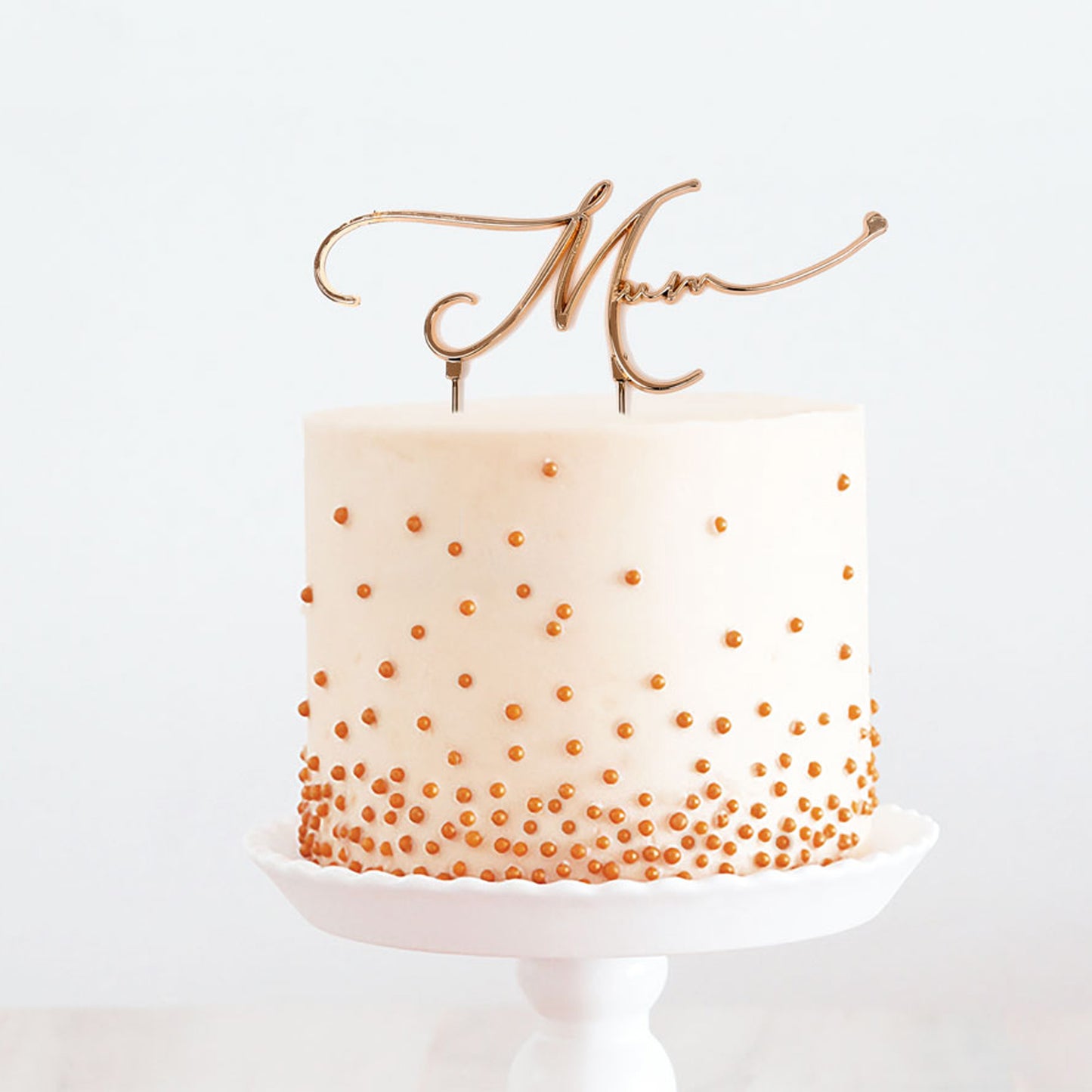 Mum Rose Gold Metal Cake Topper