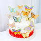 Blue & Gold Cardstock Butterflies - Set of 10