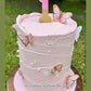 Pink & Gold Cardstock Butterflies - Set of 10
