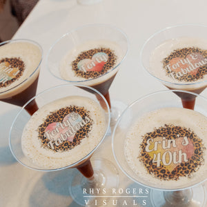Leopard Print Edible Cocktail Drink Toppers