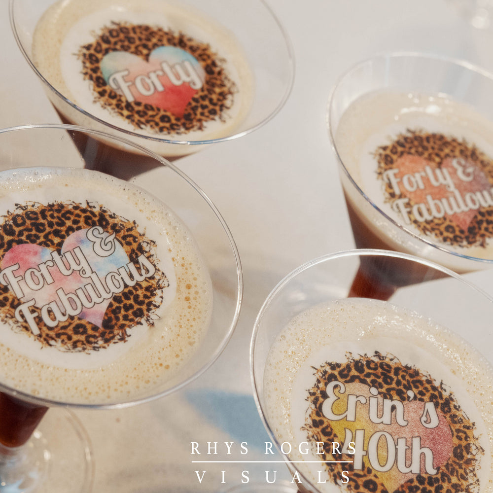 Leopard Print Edible Cocktail Drink Toppers