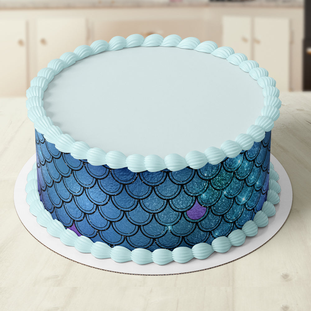 Mermaid Scales Edible Icing Cake Wrap