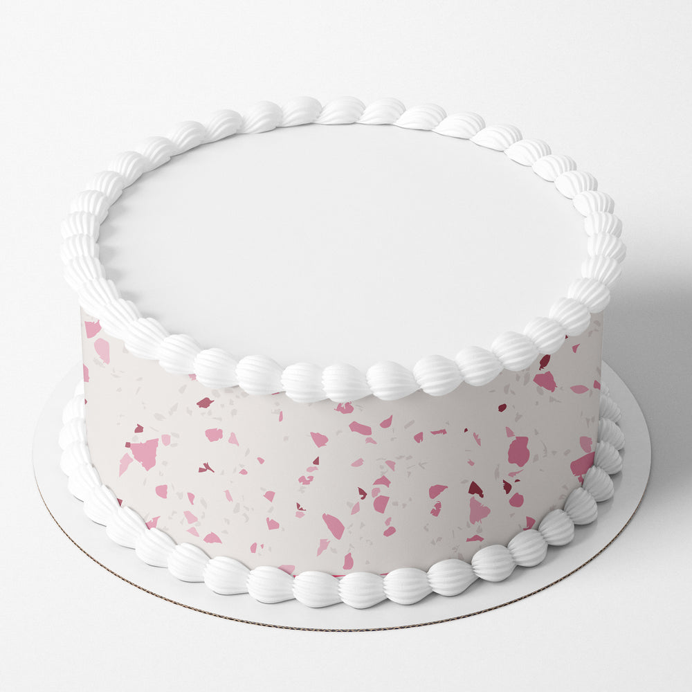 Terrazzo Pattern Edible Icing Cake Wrap