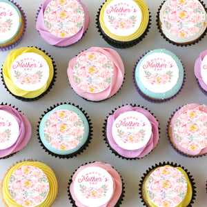 Mothers Day Mum Pre-cut Mini Edible Cupcake or Cookie Toppers