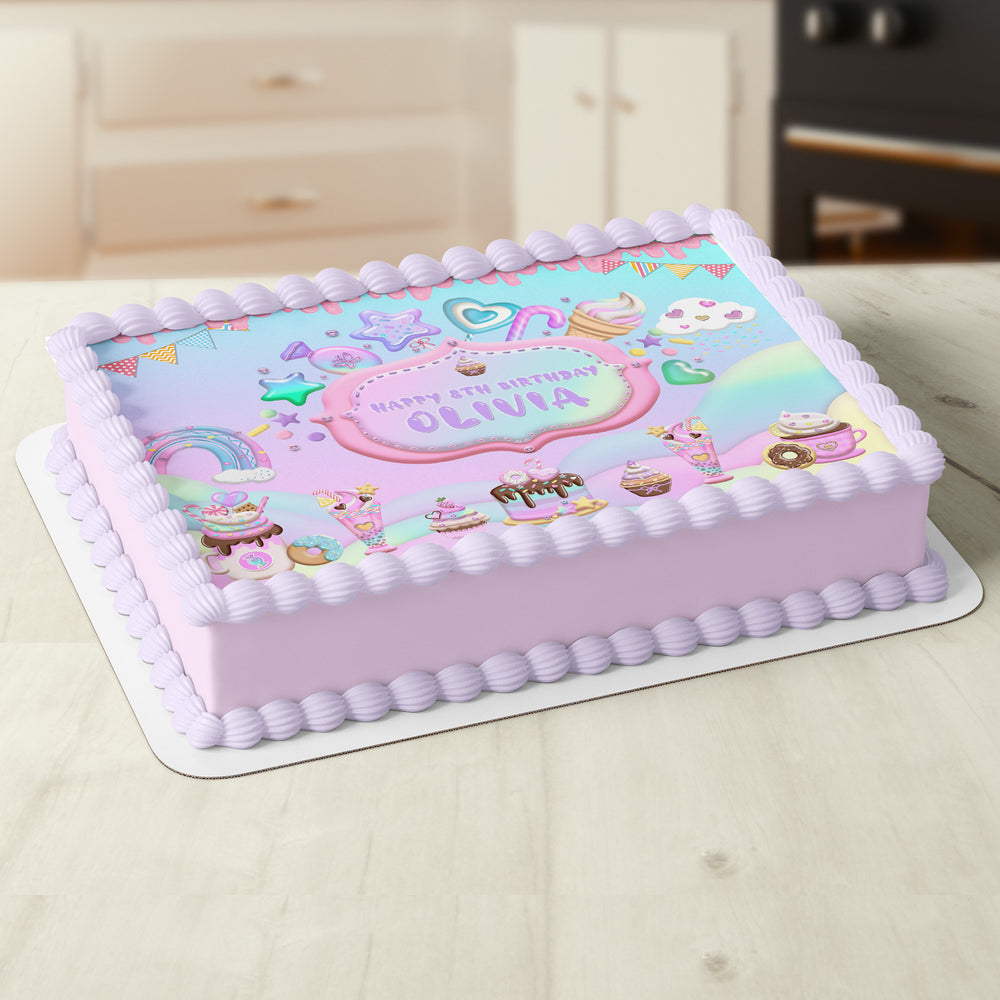 Candyland Sweet Shoppe Edible Cake Topper