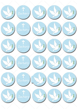 Confirmation Religious Pre-cut Mini Edible Cupcake or Cookie Toppers