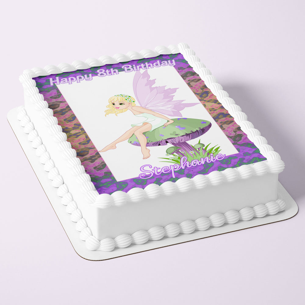 Fairy Rectangle A4 or A3 Edible Icing Cake Topper