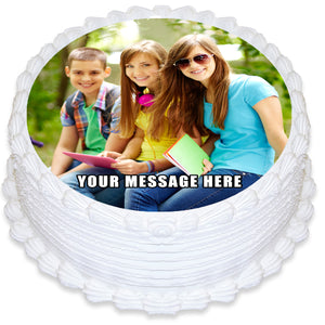 Round Edible Cake Topper with your own Image