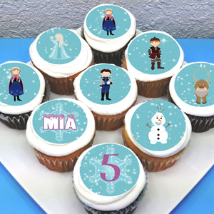 Frozen Themed Edible Cupcake Toppers