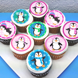 Penguin Edible Cupcake Toppers