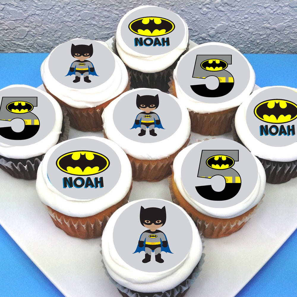 Batman Edible Cupcake Toppers
