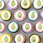 Avocado Avo Pre-cut Mini Edible Cupcake or Cookie Toppers