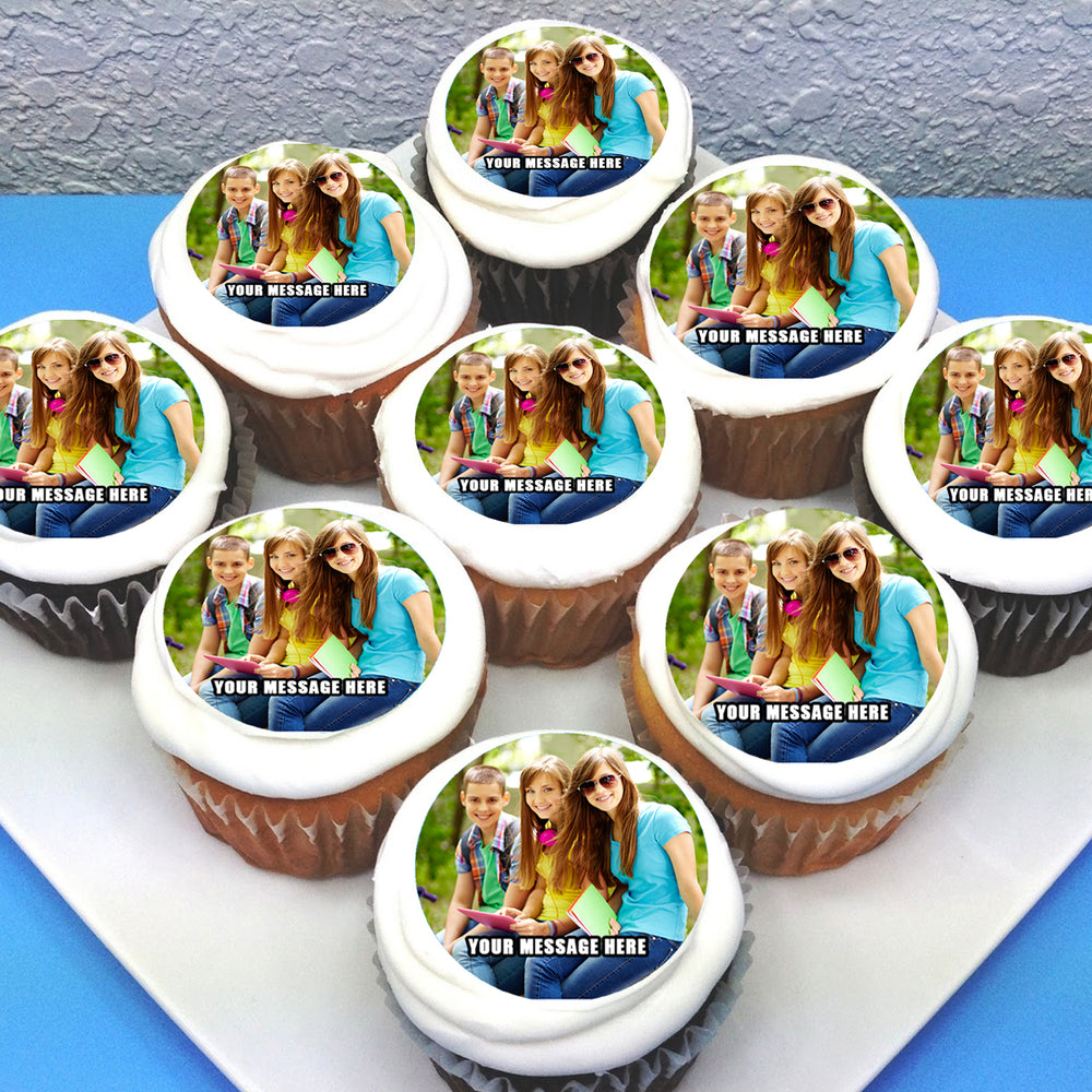 Edible Cupcake Toppers with Your Own Photo or Image