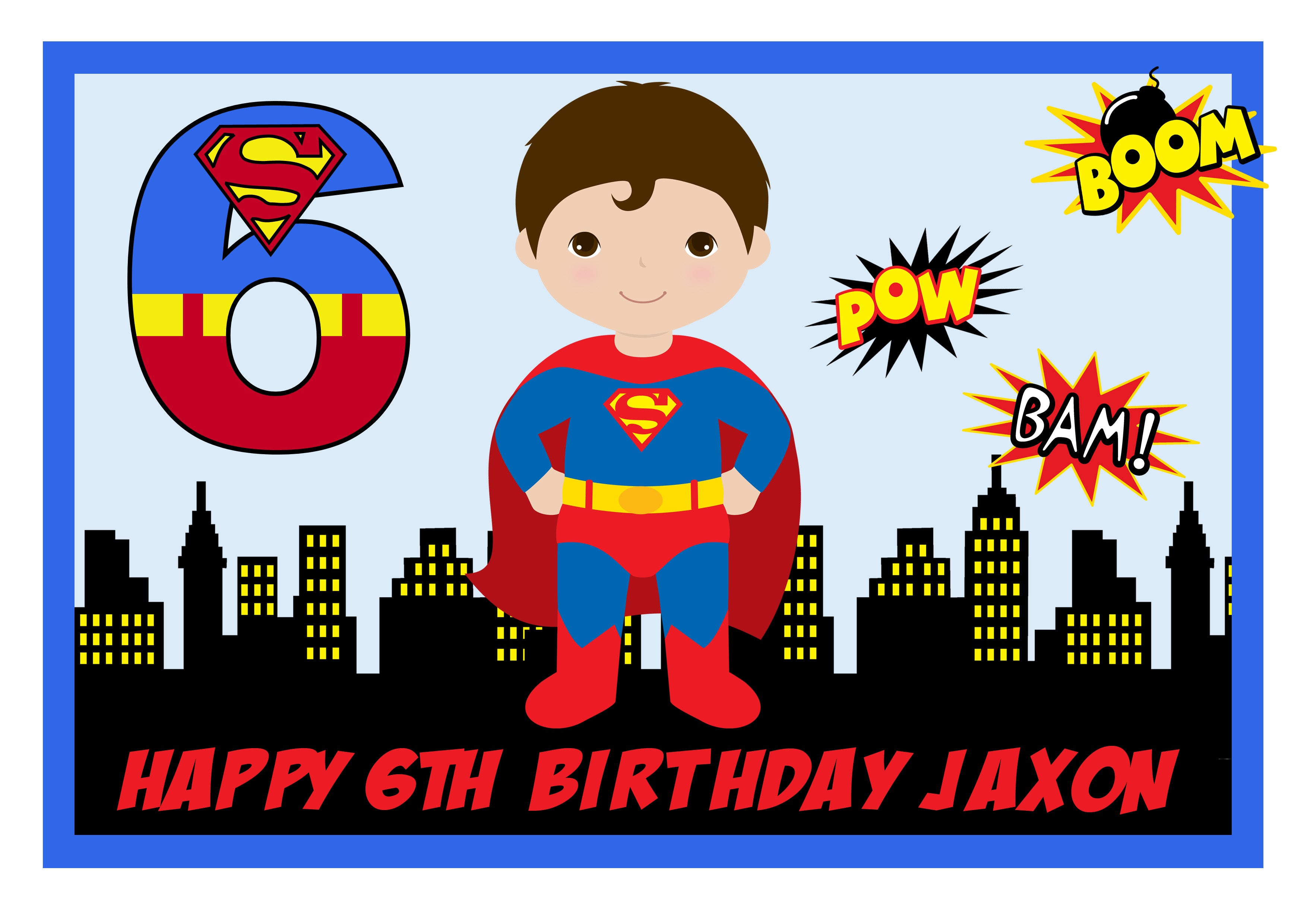 Superman Rectangle Edible Cake Topper – Deezee Designs