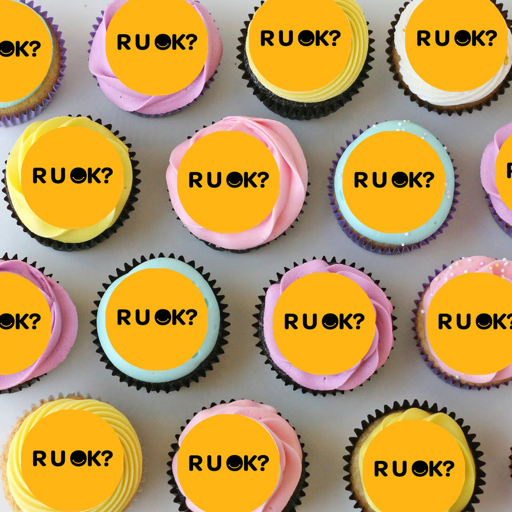 RUOK Pre-cut Mini Edible Cupcake or Cookie Toppers