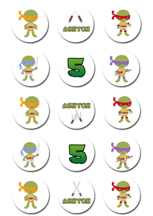 TMNT Edible Cupcake Toppers