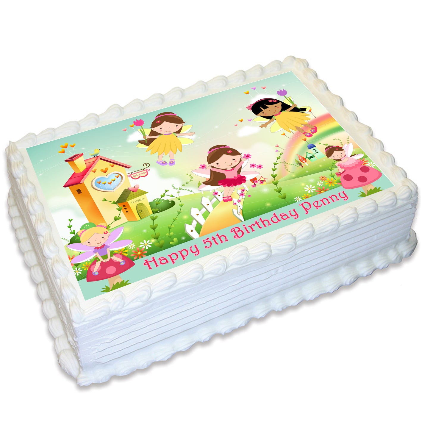 Fairy Rectangle Edible Cake Topper
